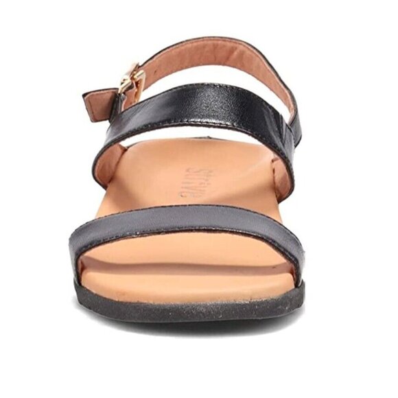 Strive Sandal Womens 9.5-10 Black Leather Arch Support New - Picture 3 of 8